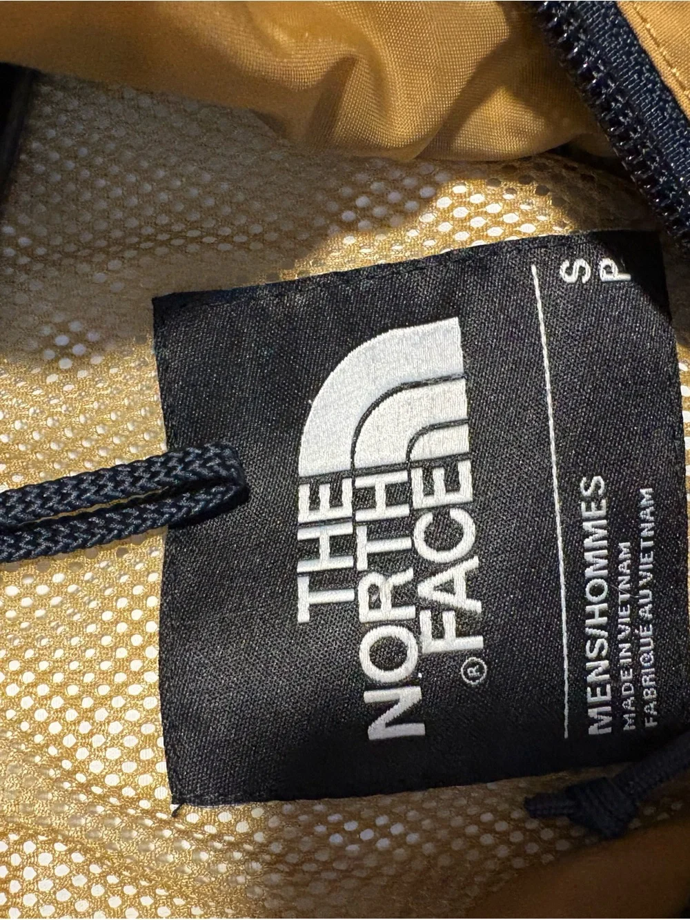 The North Face Men’s Navy and Mustard Hooded Rain Jacket